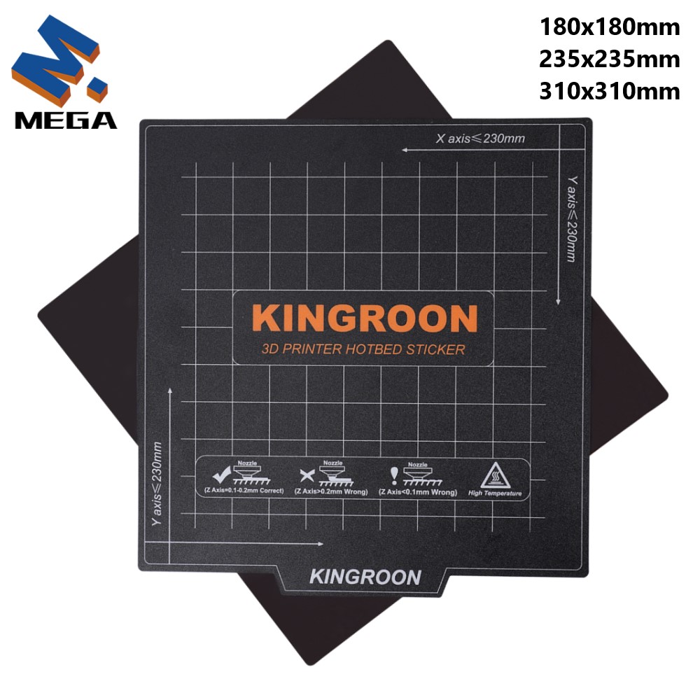 3D Printer Stand - Гибкая магнитная грелка KINGROON 180x180/235x235 мм,