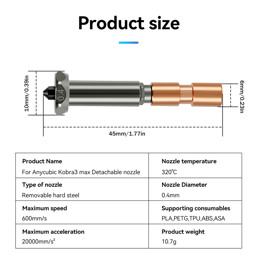 Новая обновленная насадка для  – обзор и цена Hotend 0.4Mm