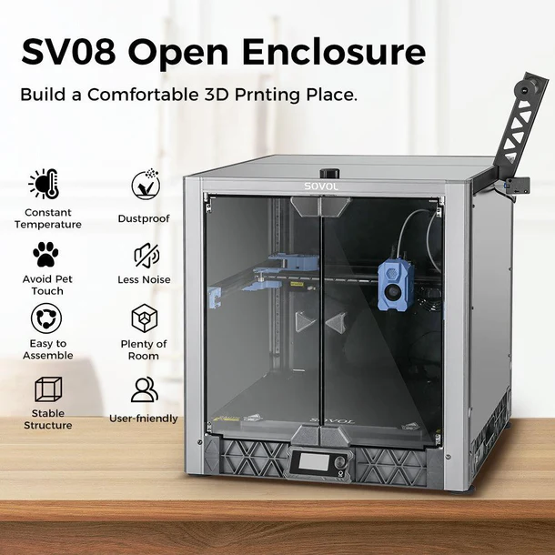 Новый 3D-принтер Sovol SV08, м – обзор и цена Enclosure 3D Printer