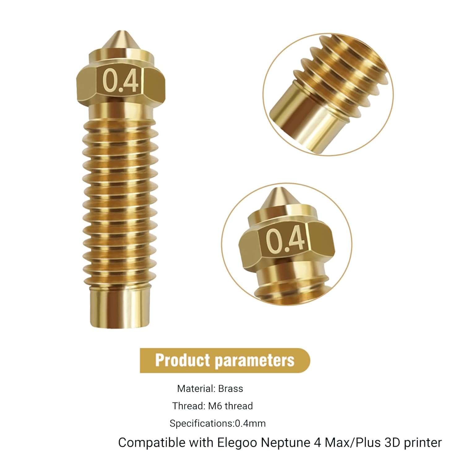 5/10 шт., латунные насадки для – обзор и цена Hotend 0.4Mm
